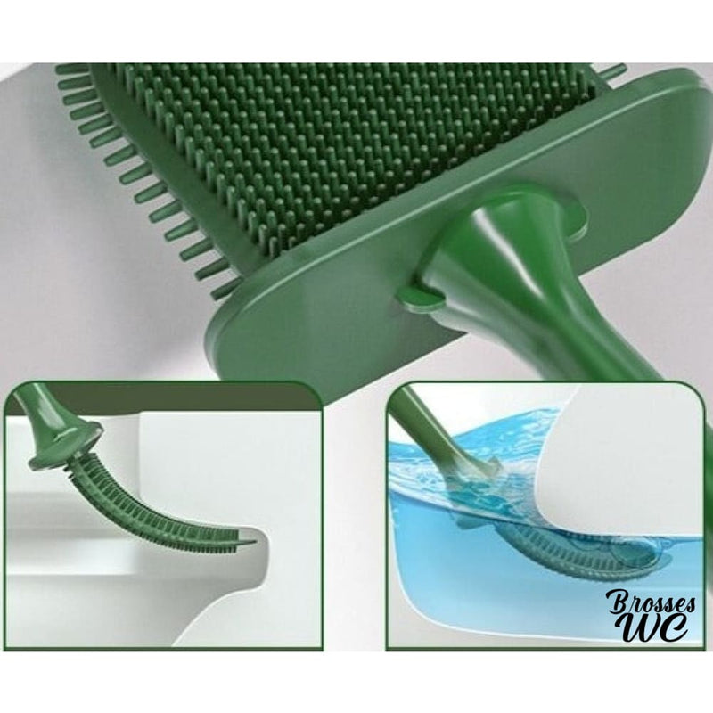 Brosse wc plate en silicone