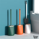 Brosse wc silicone avec support