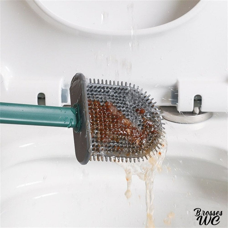Brosse WC Silicone avec Support