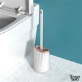 Brosse wc silicone avec support