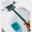 Brosse wc silicone avec support