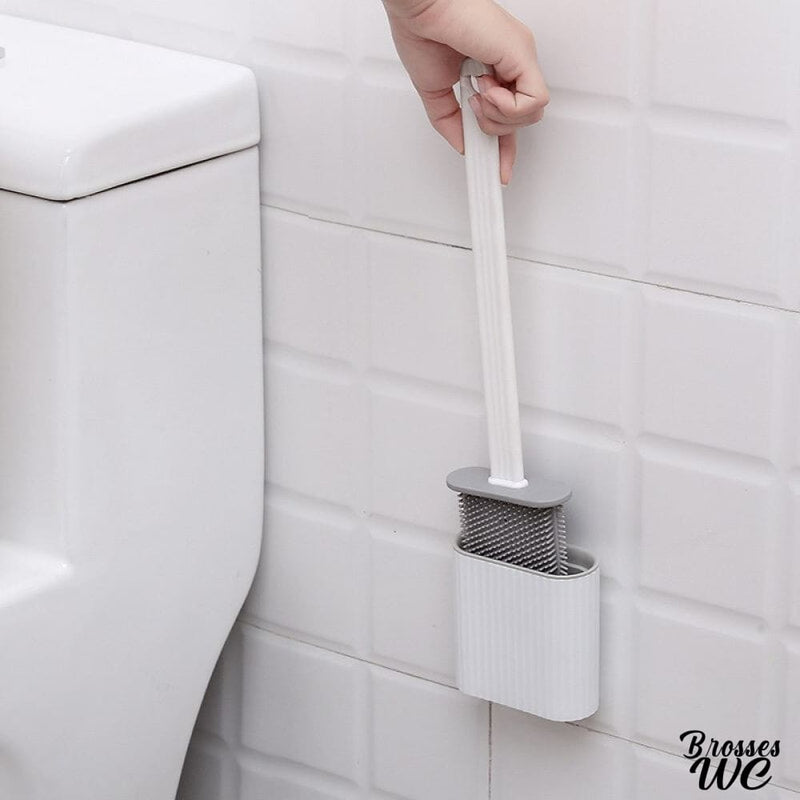 Brosse wc silicone plate