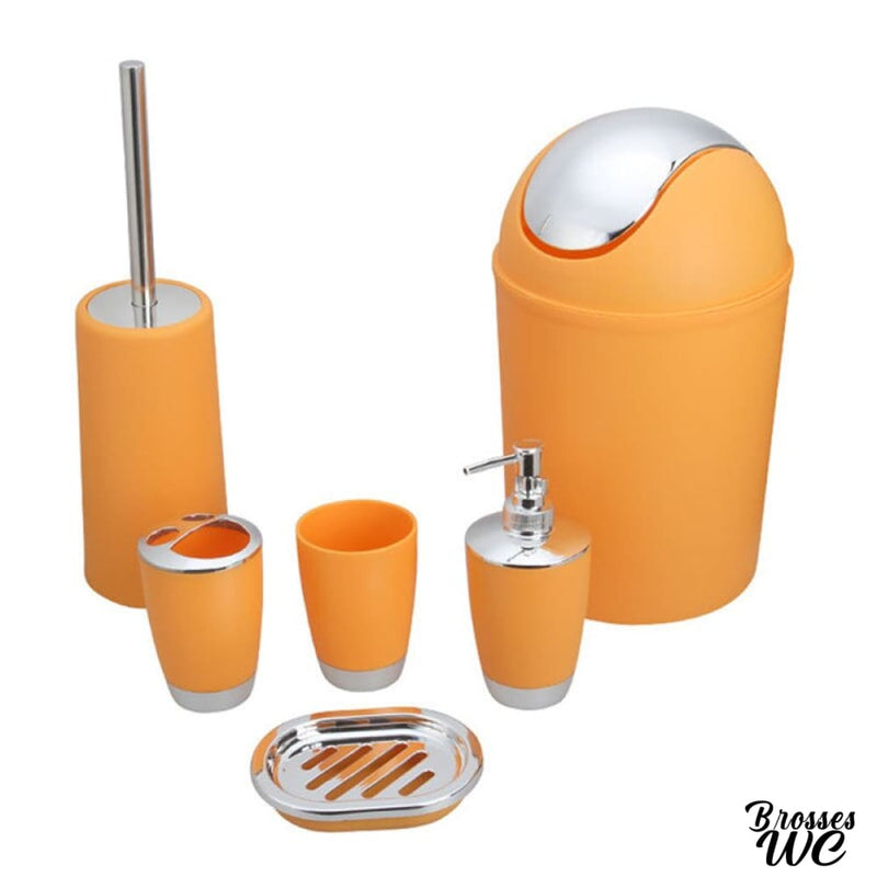 Ensemble poubelle et brosse wc