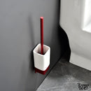 Porte-brosse wc en ceramique rouge