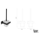 Porte brosse wc inox verre